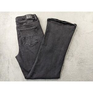 American Eagle Outfitters Women's Flare Jeans in Charcoal Black